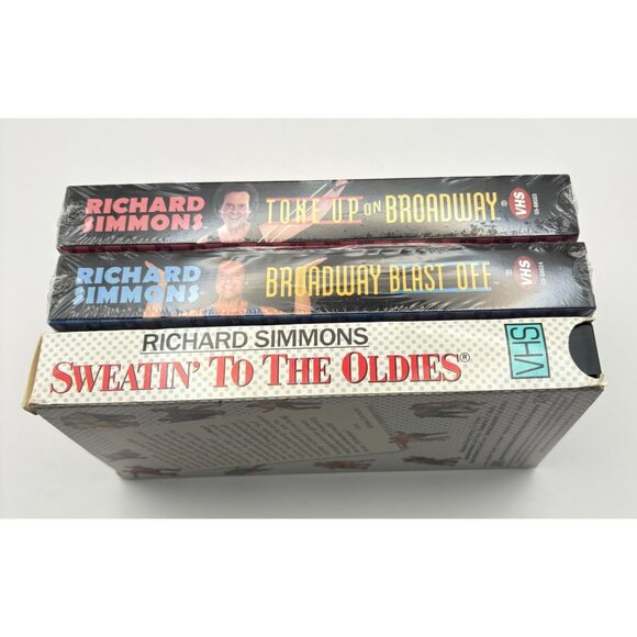 Richard Simmons Home Exercise VHS Lot of 3 Sweatin to the Oldies Broadway - Picture 2 of 10